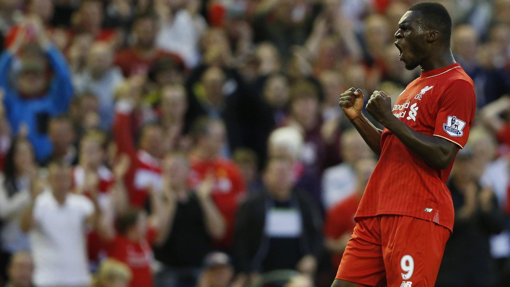 Christian Benteke celebrates