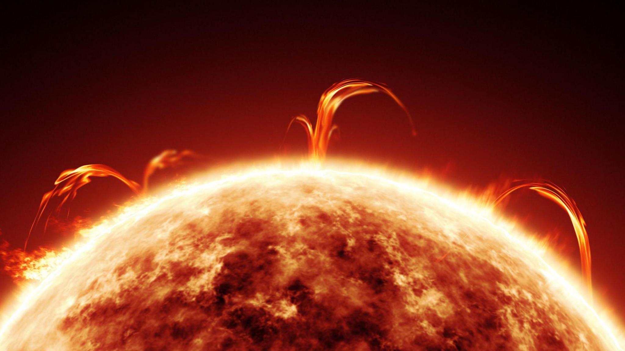 Sun close-up showing solar surface activity and corona.