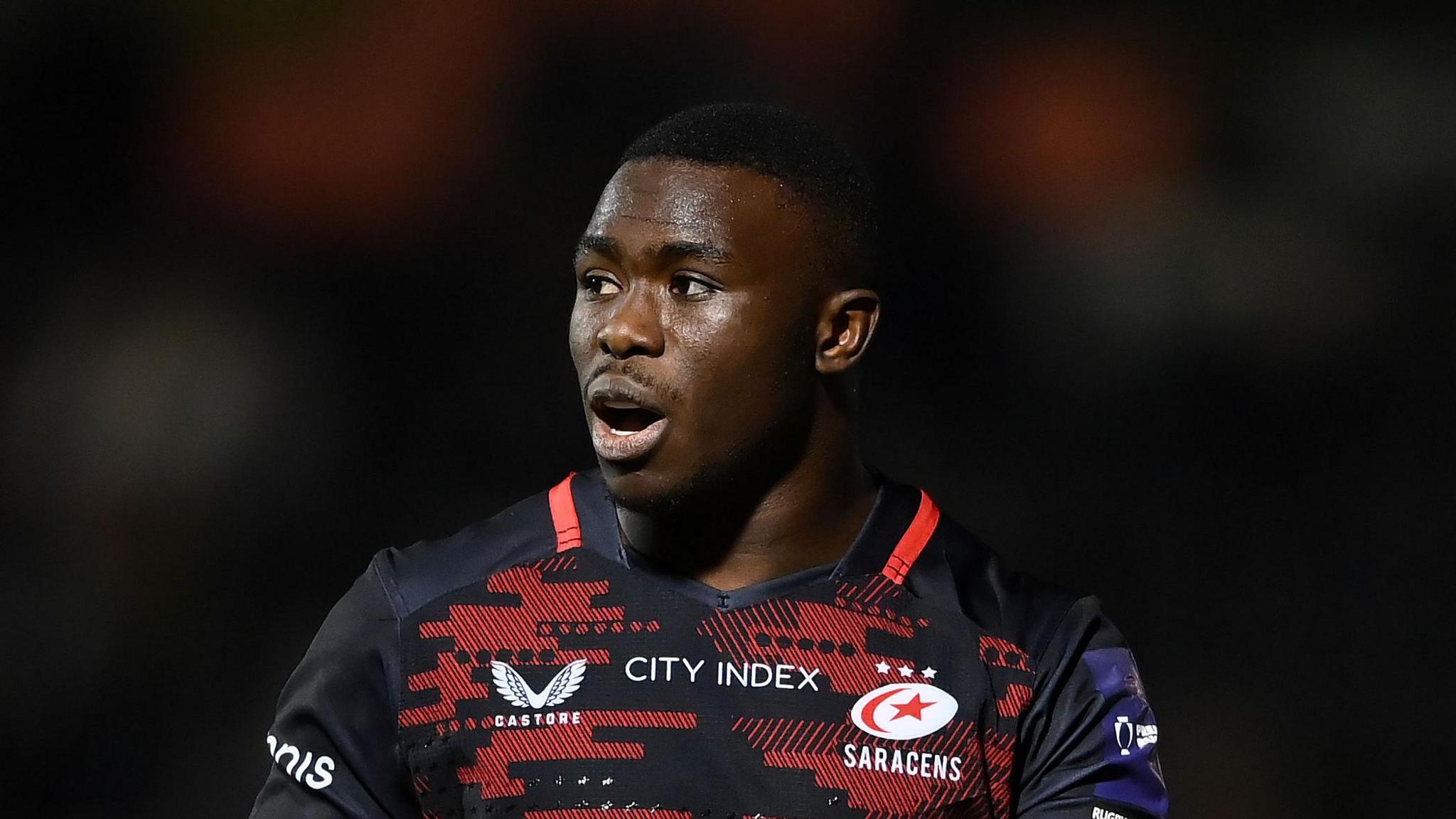 Samson Adejimi playing for Saracens