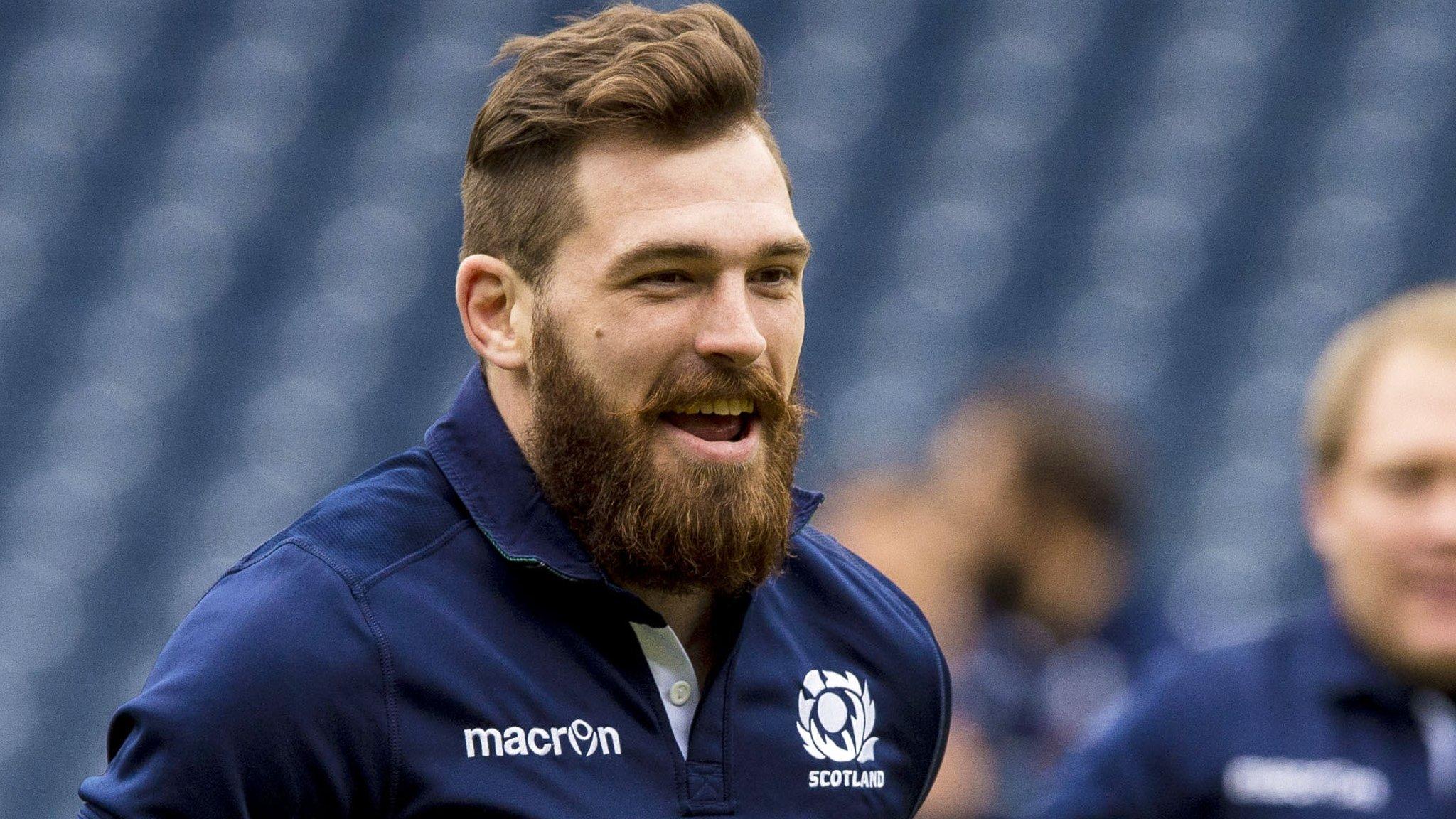 Sean Lamont smiles during a captain's run before Scotland's Six Nations match against France