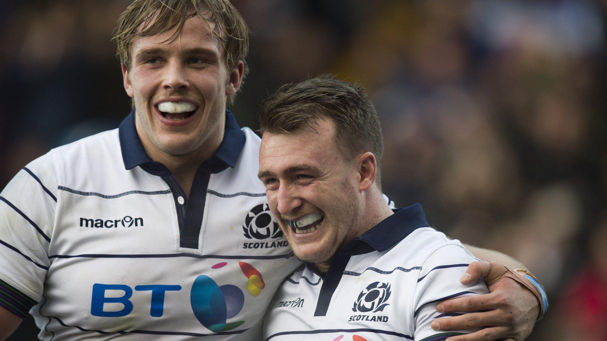 Jonny Gray and Stuart Hogg