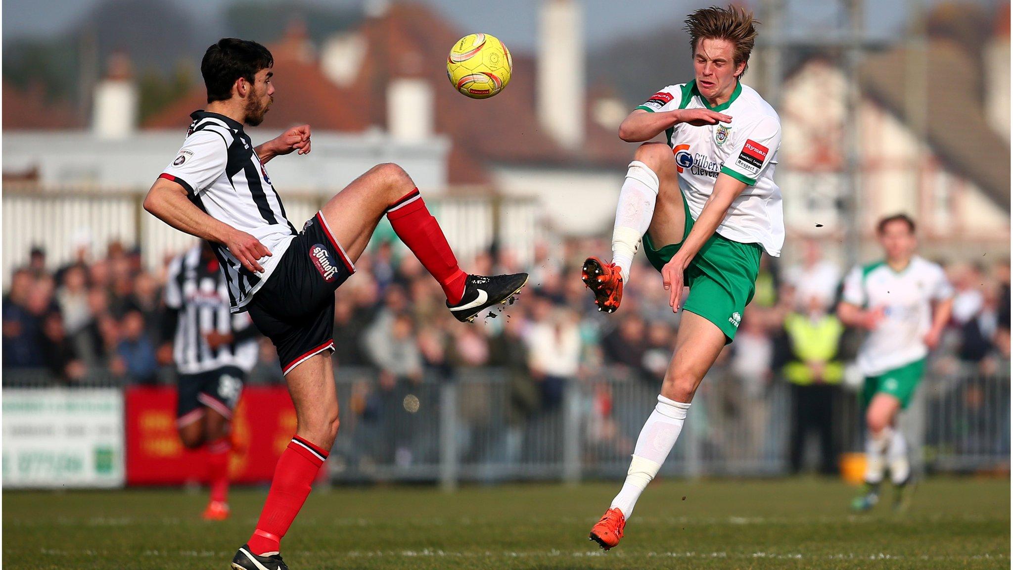 Grimsby Town have a one-goal lead going into the FA Trophy semi-final second leg at Blundell Park