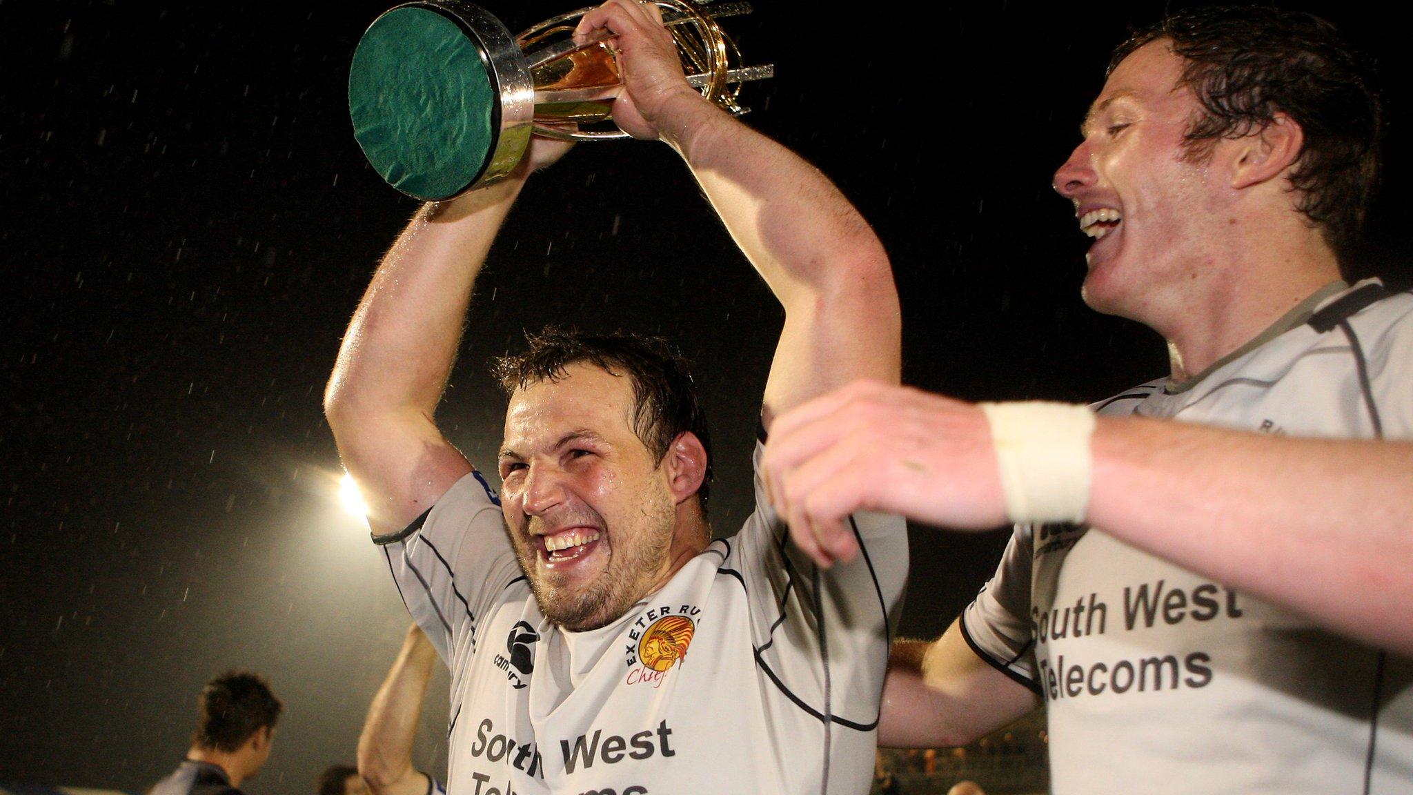 Exeter celebrate victory over Bristol in 2010