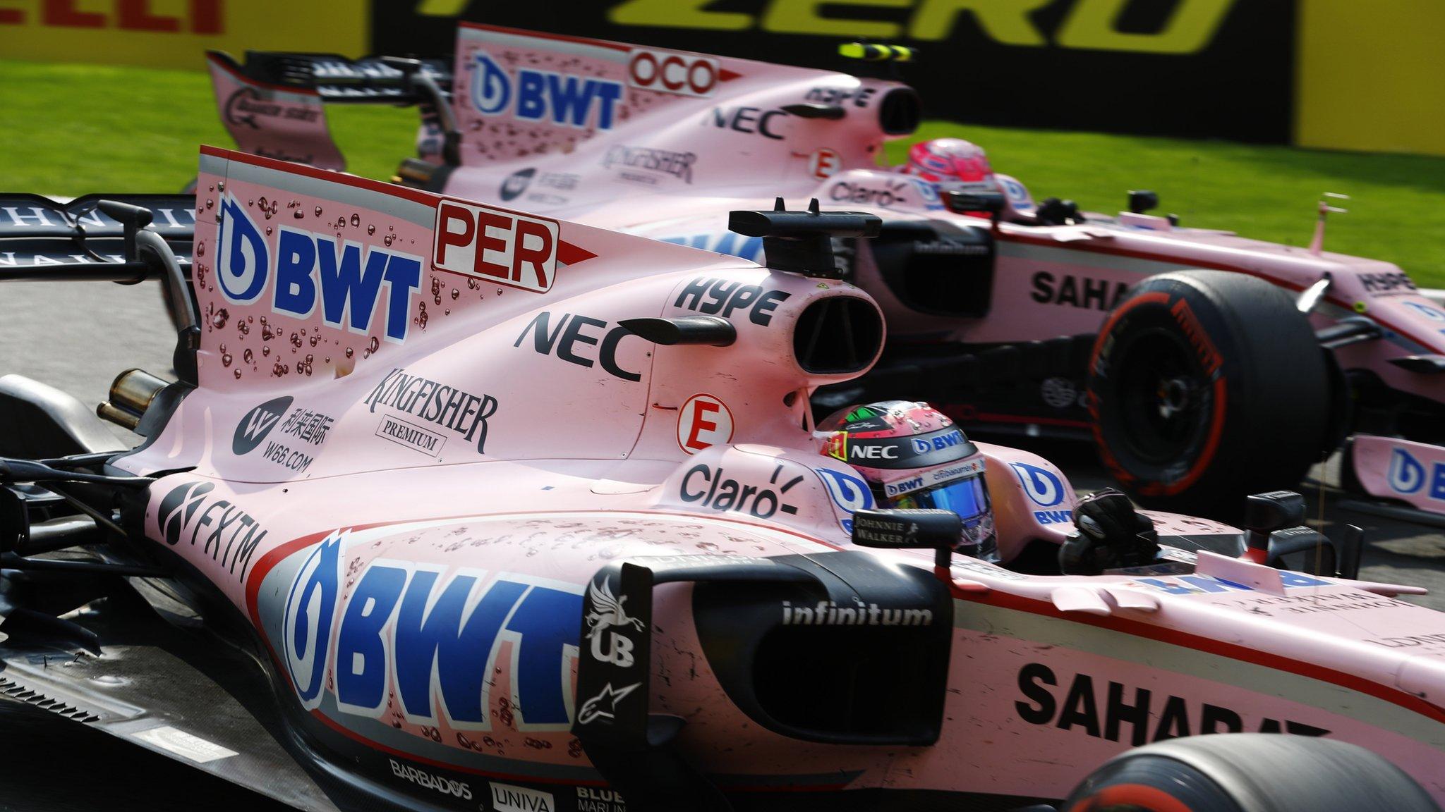 Esteban Ocon and Sergio Perez