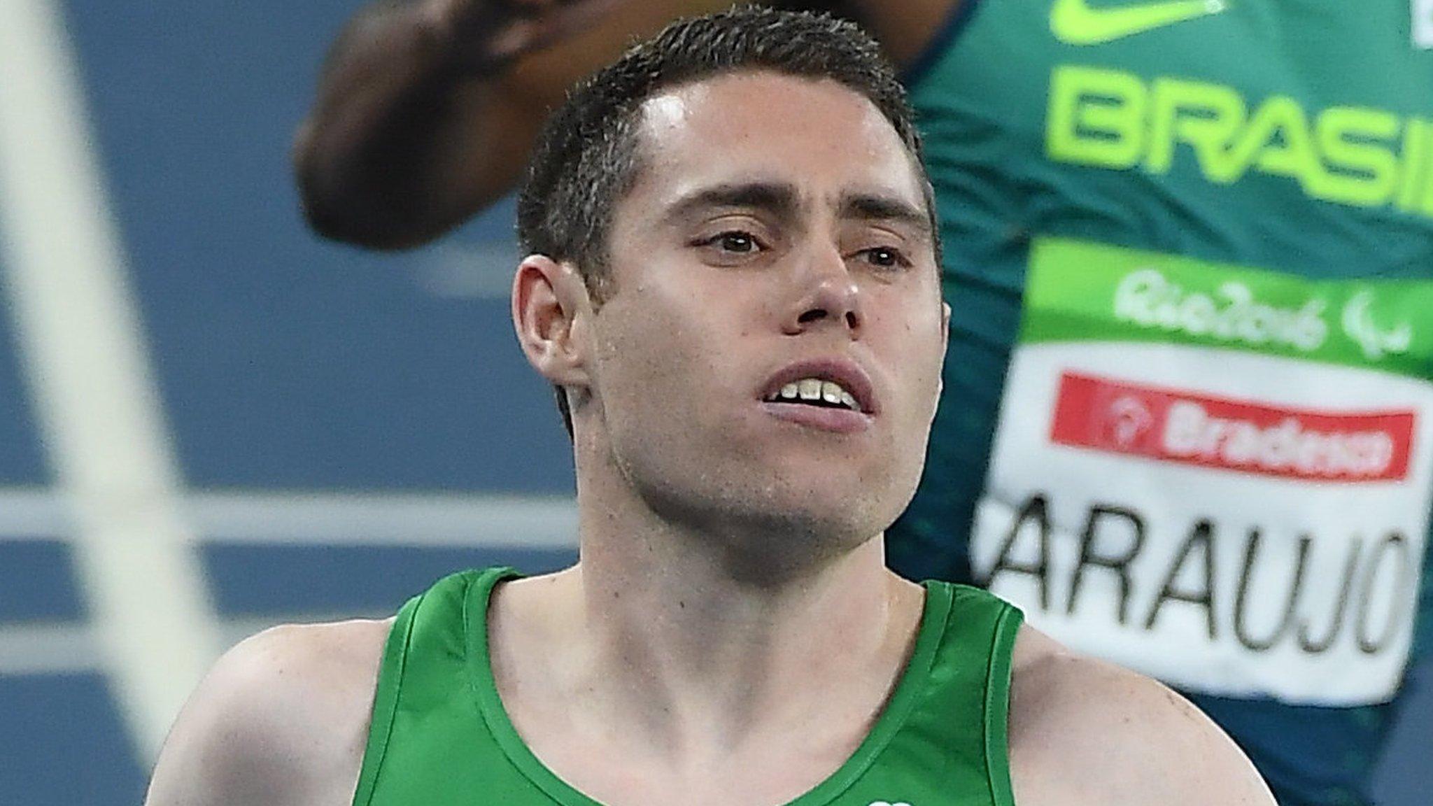 Jason Smyth finished 0.05 seconds ahead of Namibia's Johannes Nambala in his heat