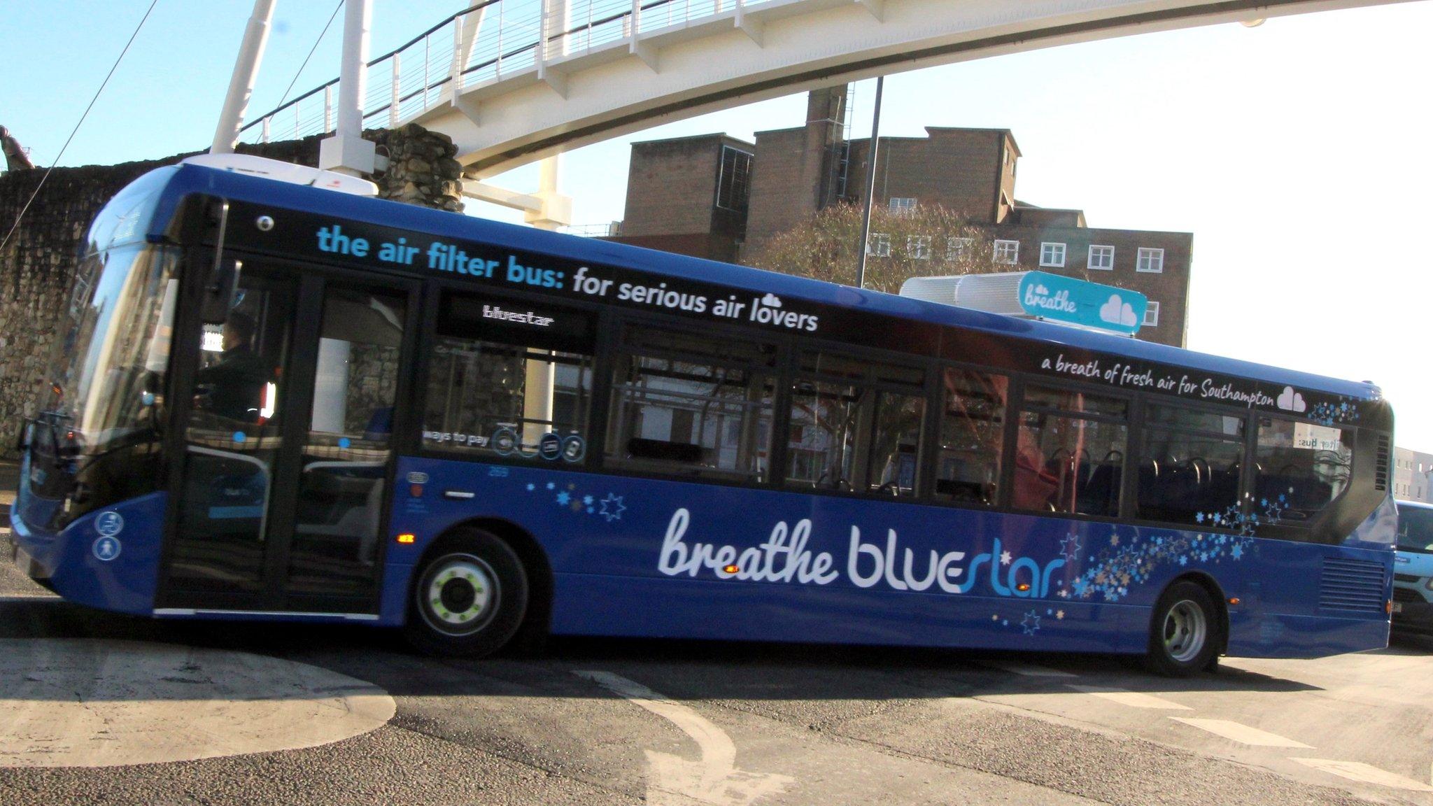 Bluestar bus in Southampton city centre