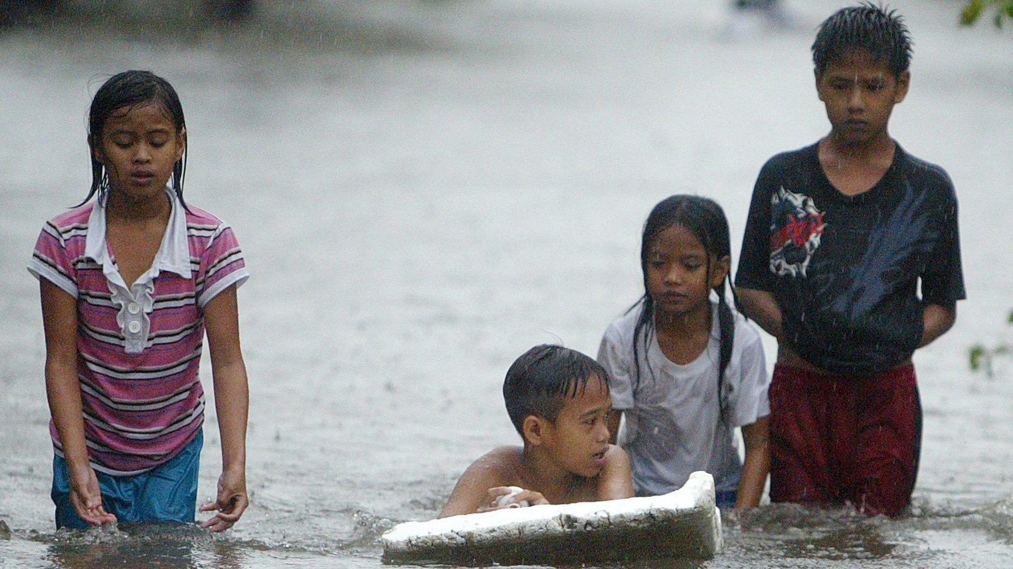 Child in Typhoon Koppu