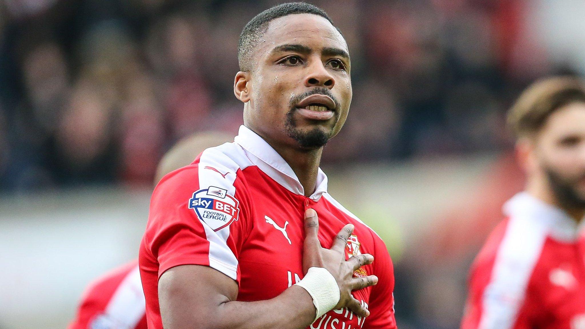 Swindon Town striker Jon Obika