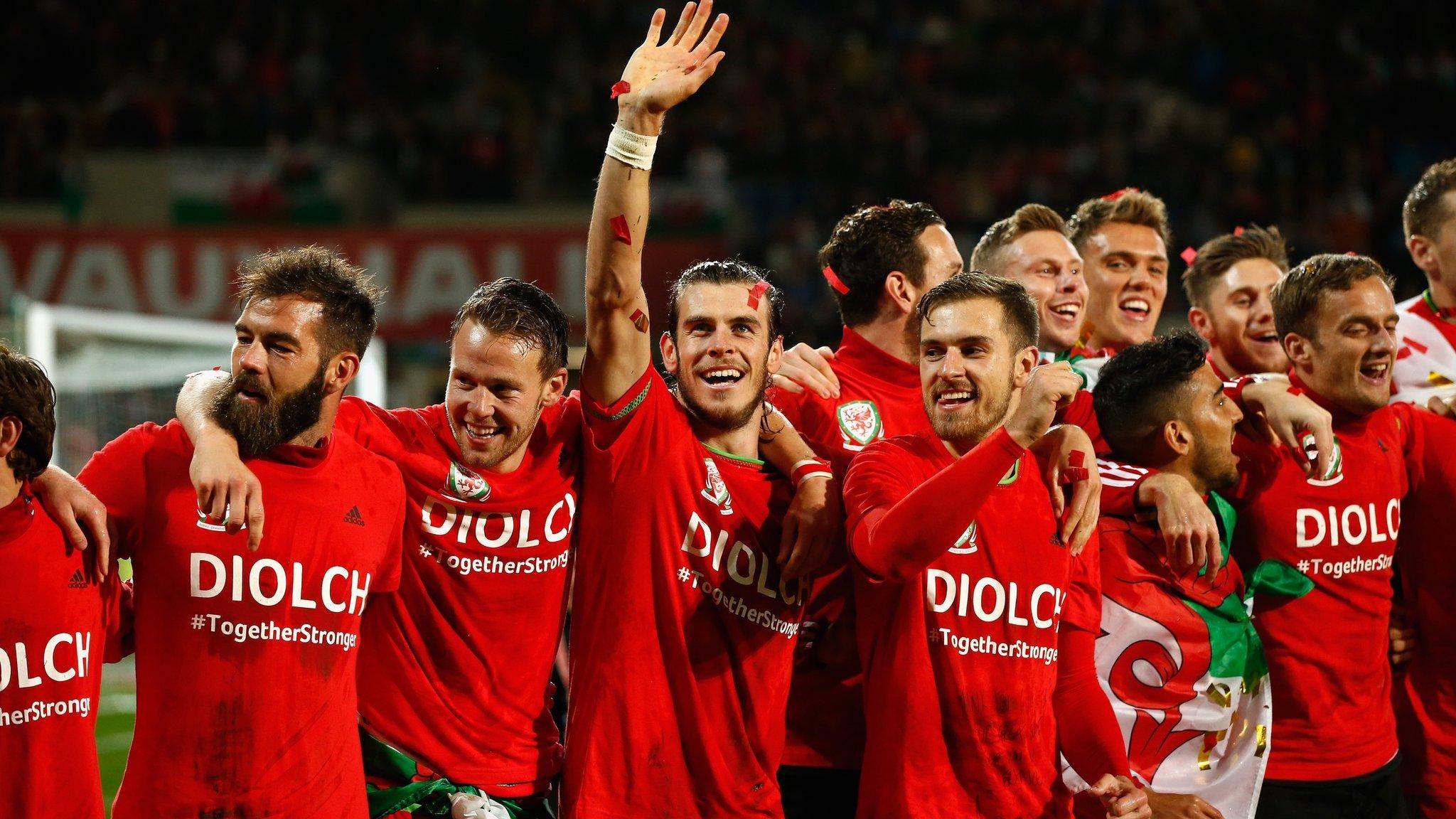 Wales celebrate at full-time