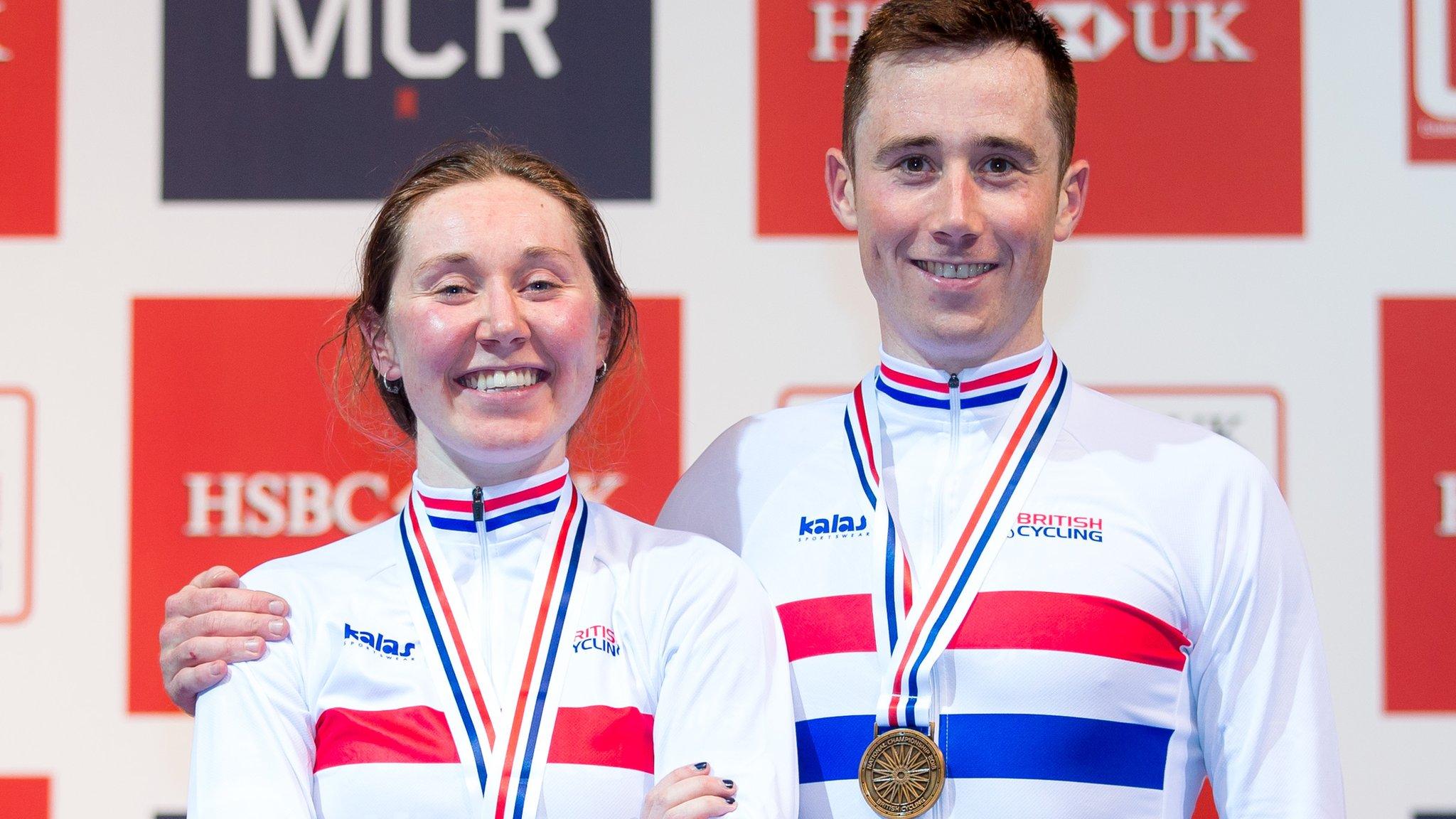 Katie and John Archibald both won golds in the British Championships points races