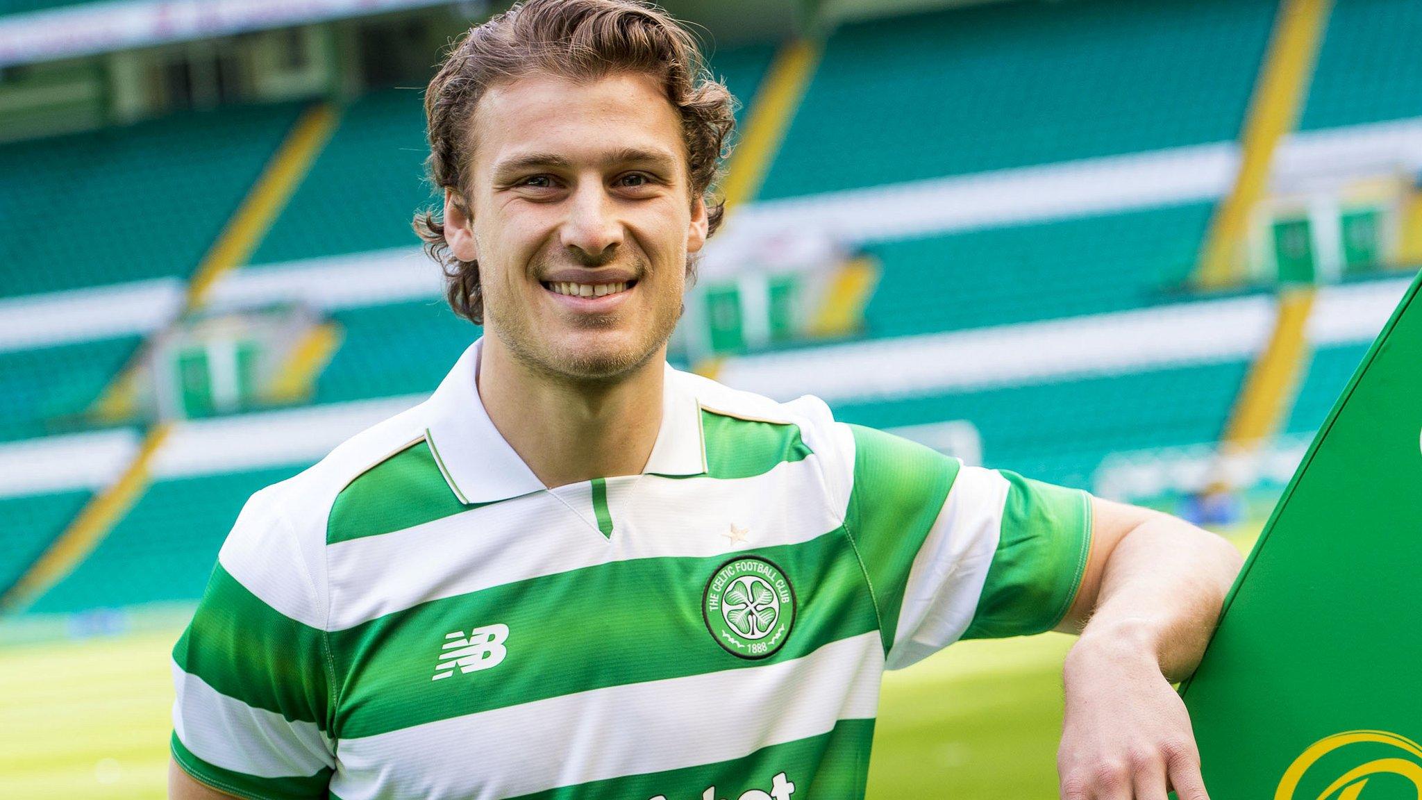 Erik Sviatchenko models the new Celtic kit for next season