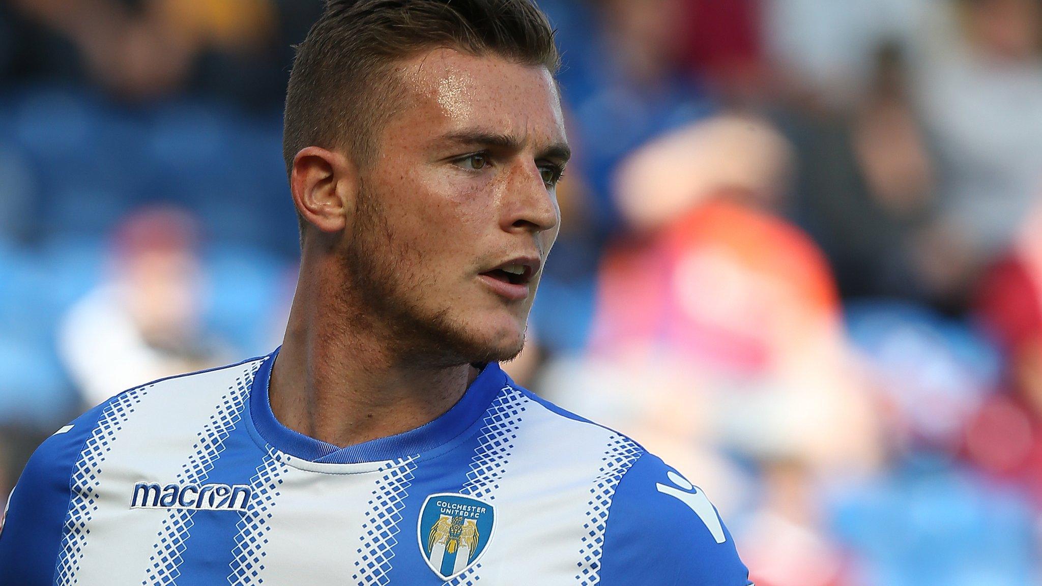 Brennan Dickenson in action for Colchester United