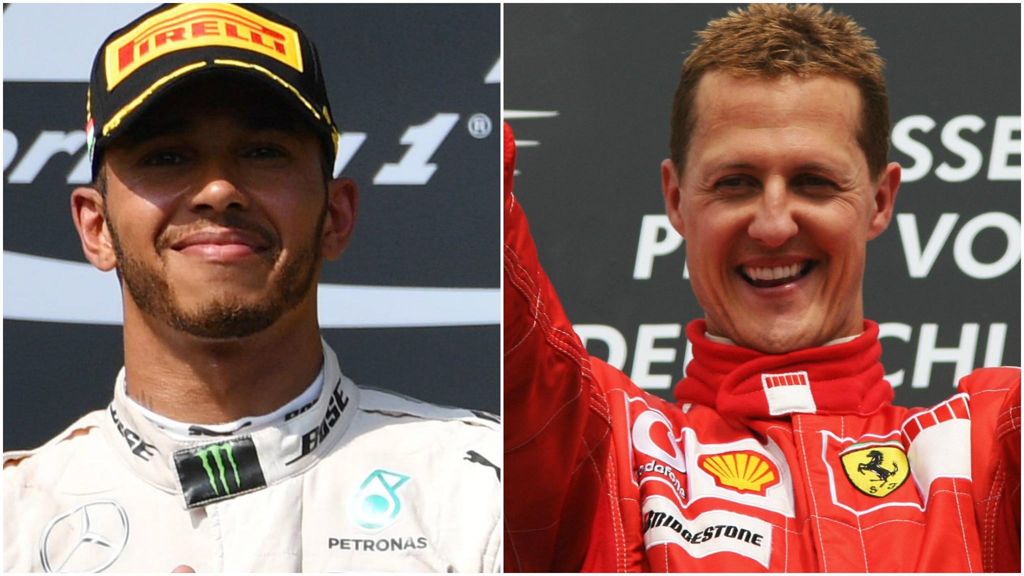 Lewis Hamilton and Michael Schumacher