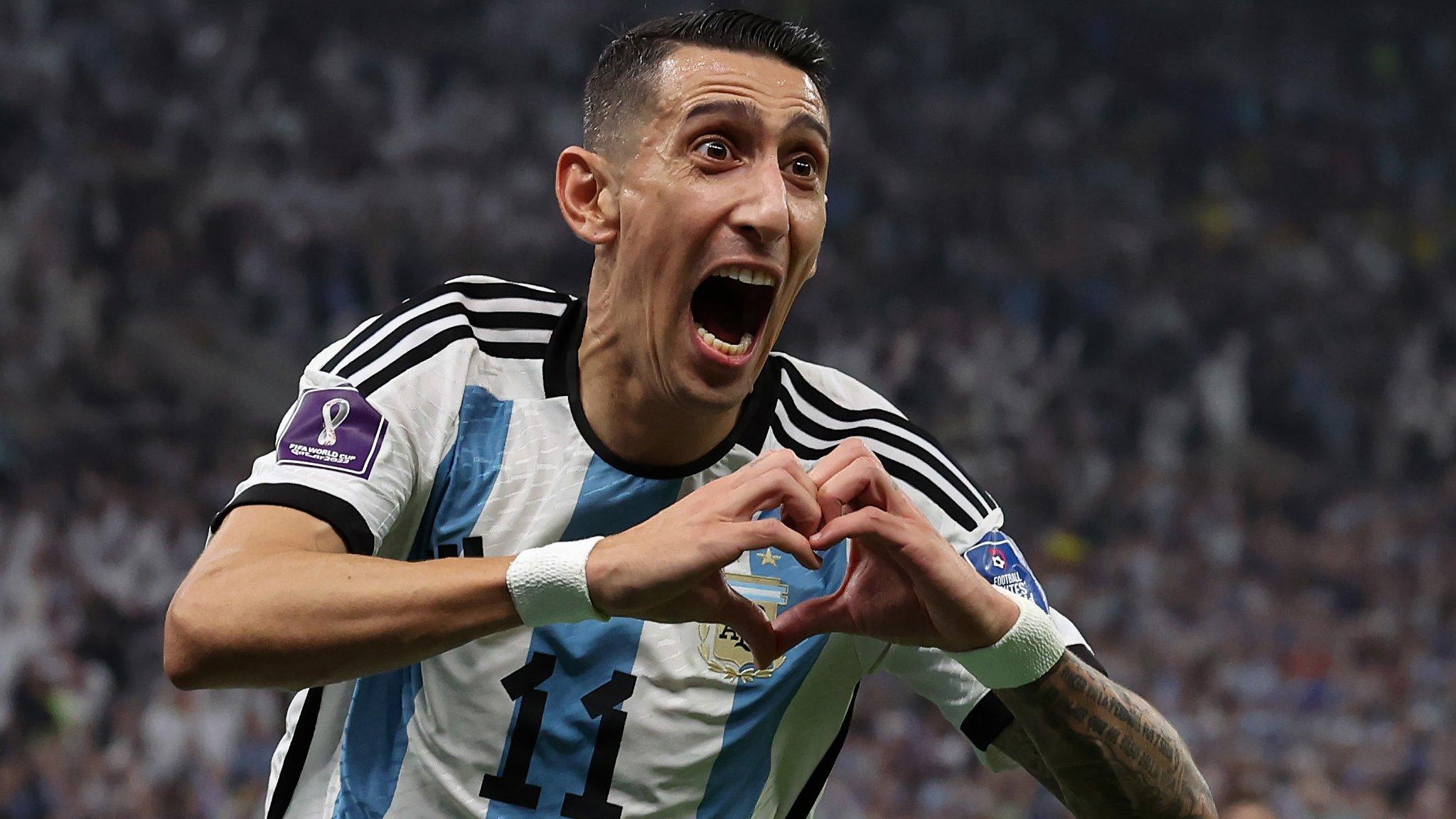 Angel Di Maria scores Argentina's second goal