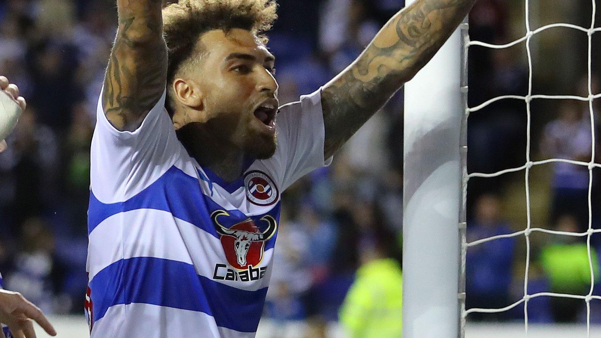 Danny Williams celebrates Reading's winner against Ipswich