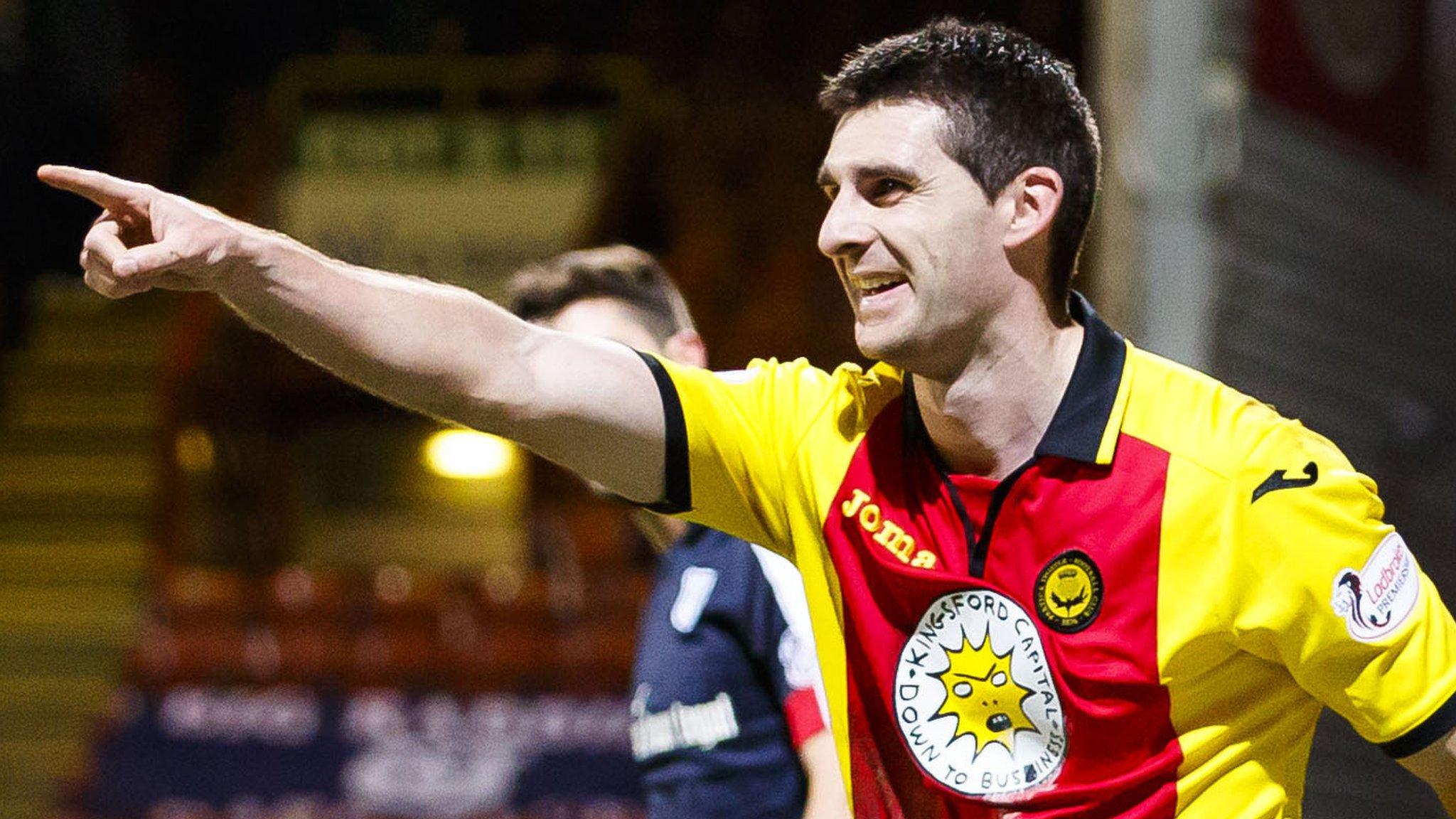 Partick Thistle striker Kris Doolan celebrates