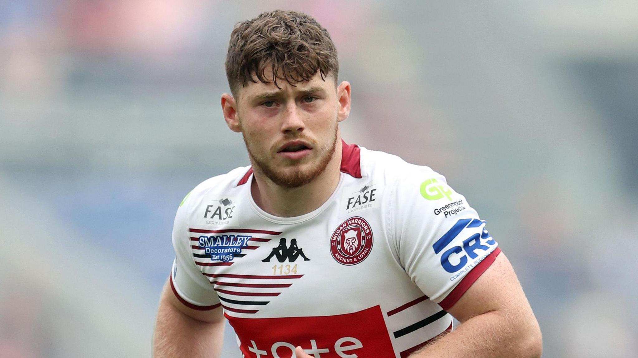 Jack Farrimond in action for Wigan Warriors during their Magic Weekend fixture with St Helens