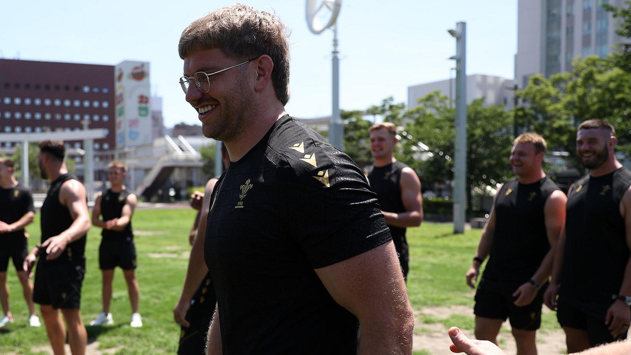 Aaron Wainwright in training in Japan