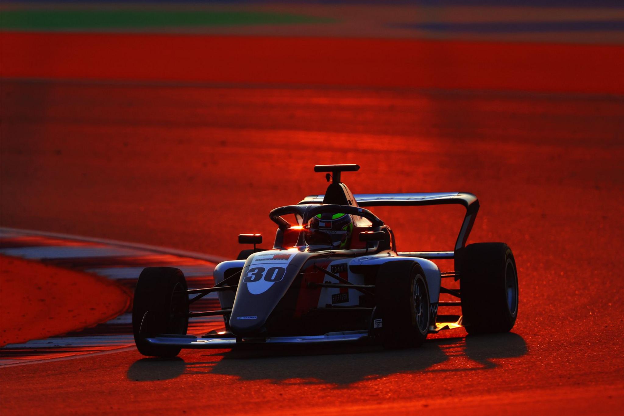 Nerea Marti of Spain and Campos Racing drives on track during F1 Academy Testing at Lusail International Circuit on 12 November 2024 in Lusail City, Qatar.