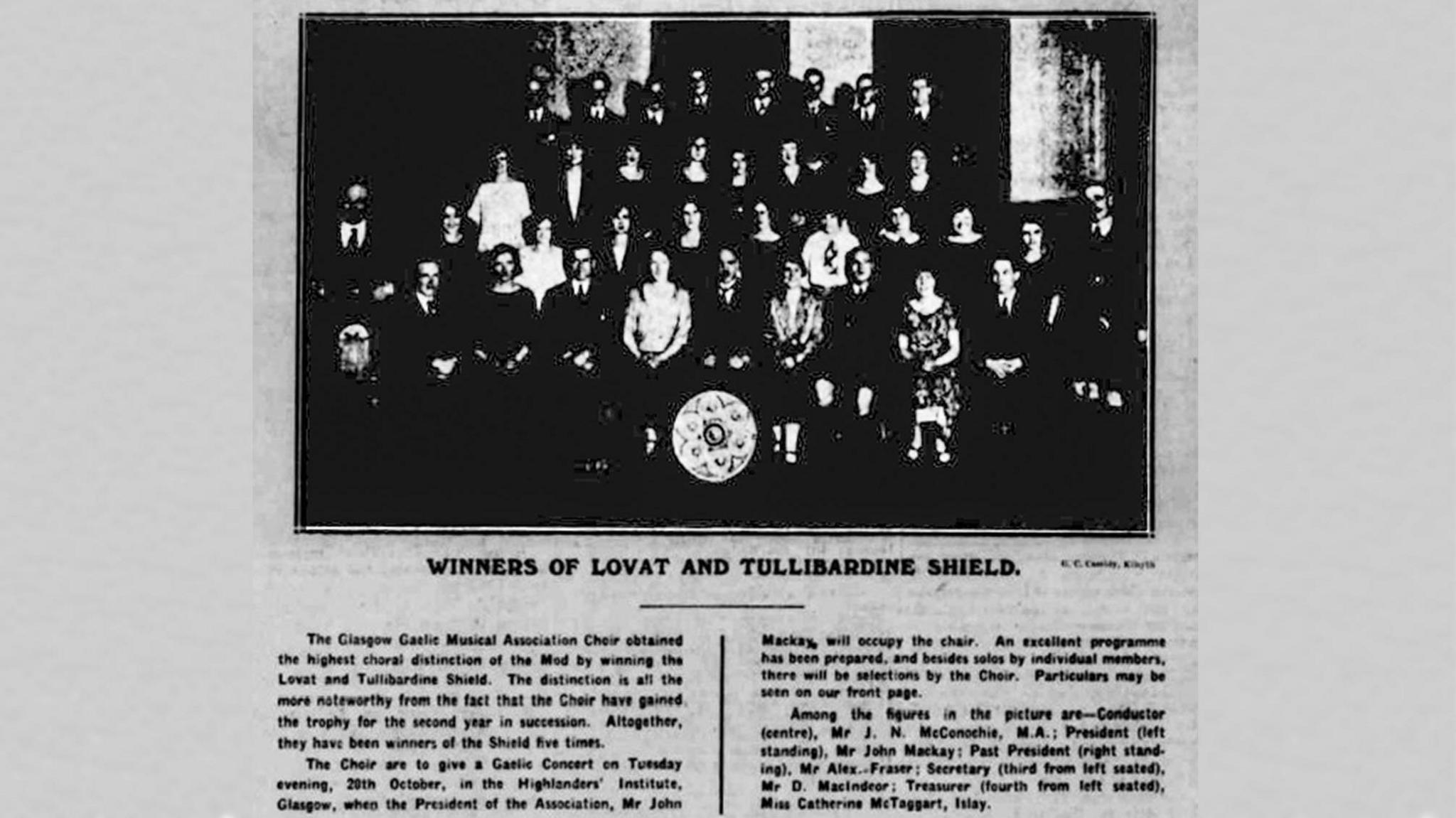 Ceòlraidh Ghàidhlig Ghlaschu ann an 1925