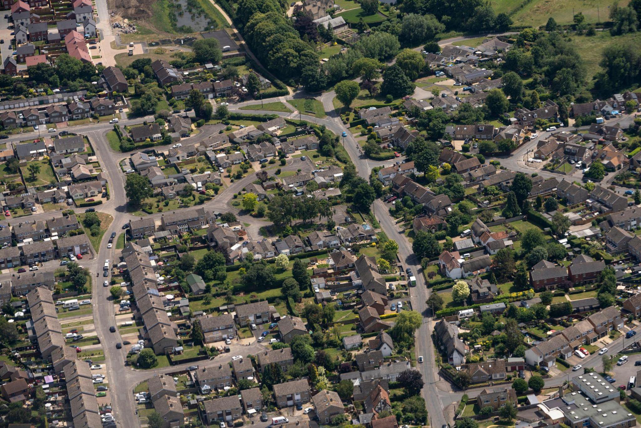 An aerial view of Slough