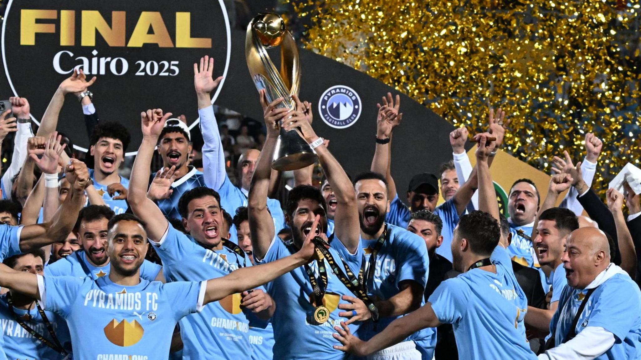 Pyramids lift the African Champions League trophy