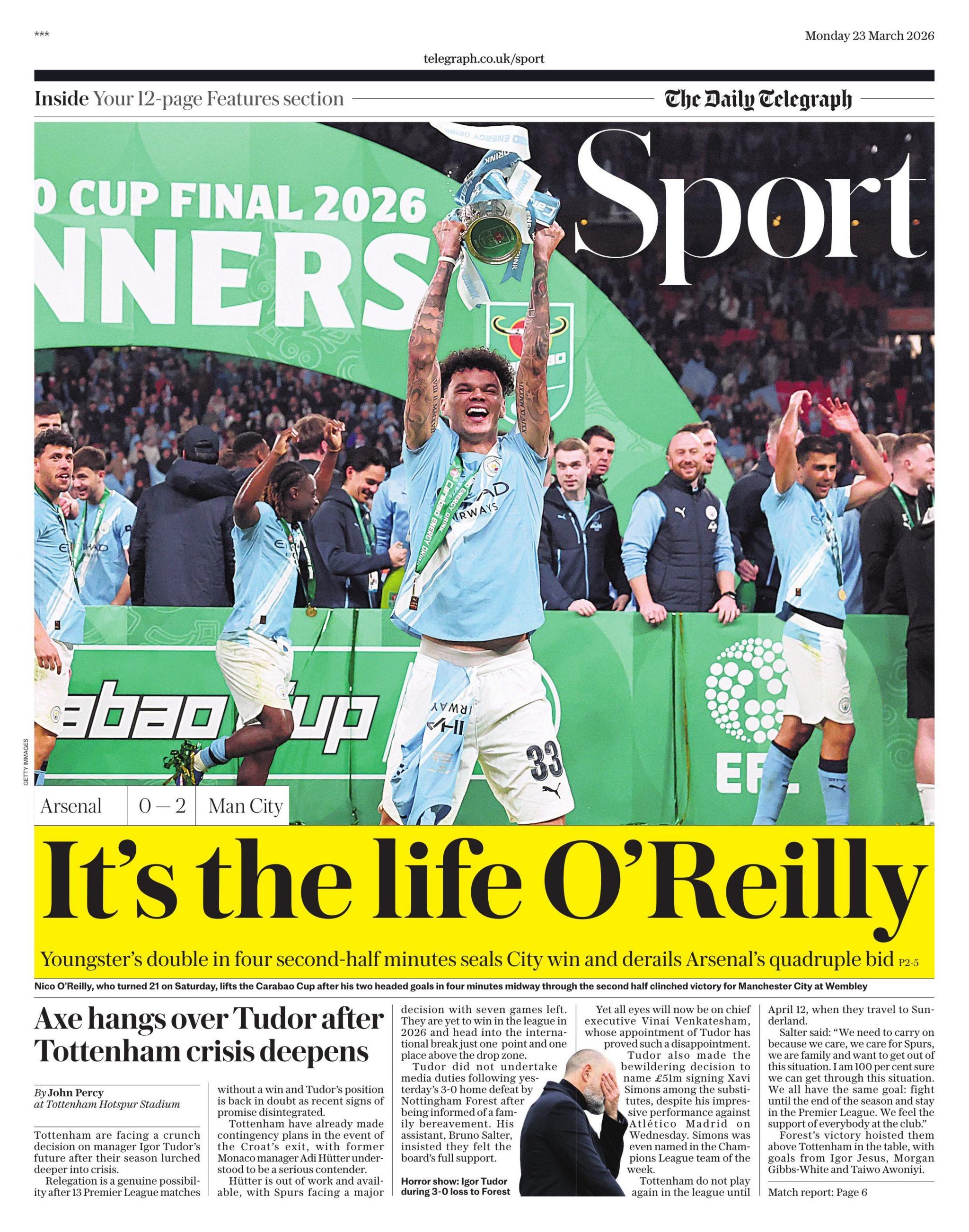 Daily Telegraph sports section
