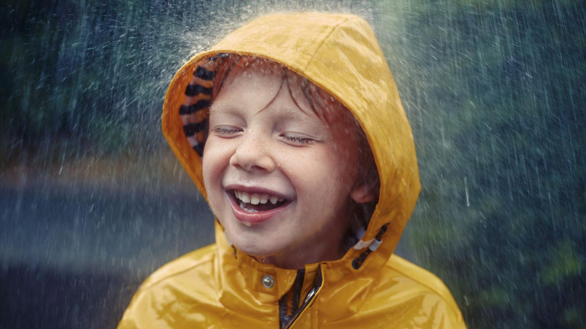 Boy in the rain 