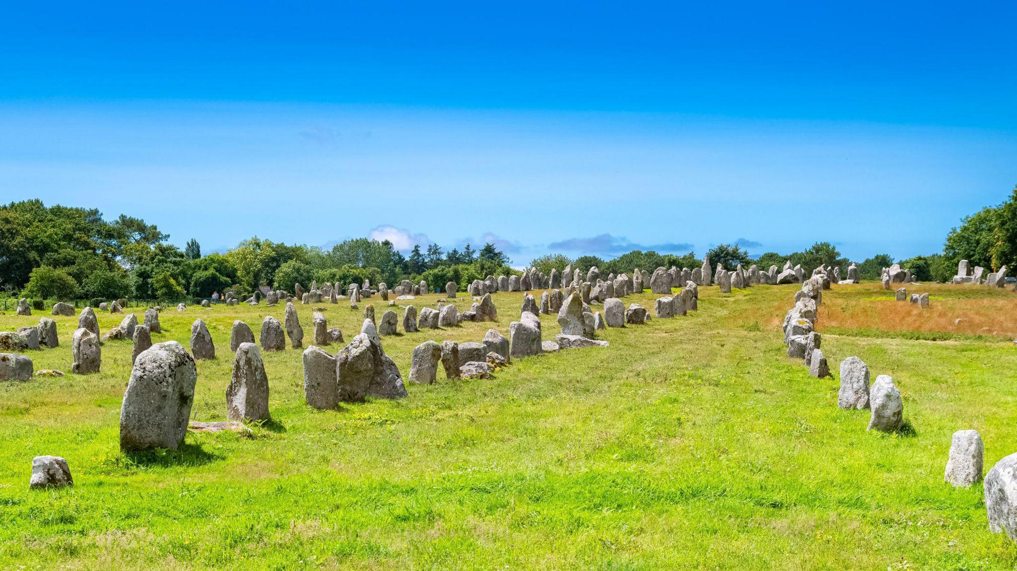Carnac stones in Brittany.