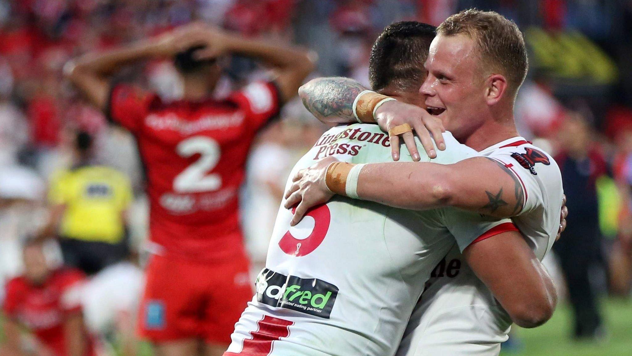 England celebrate their World Cup semi-final victory