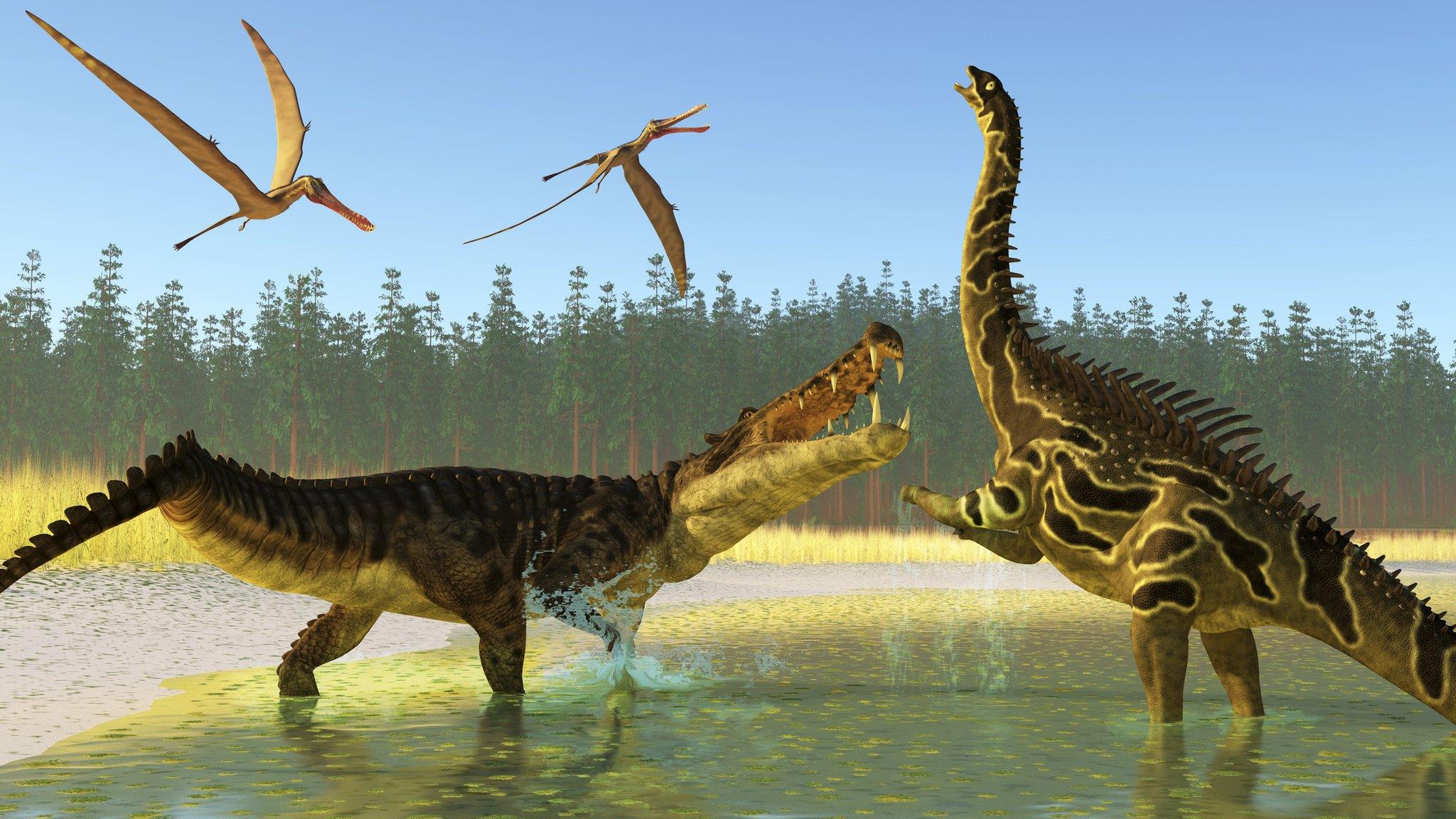 prehistoric-crocodiles-with-dinosaurs