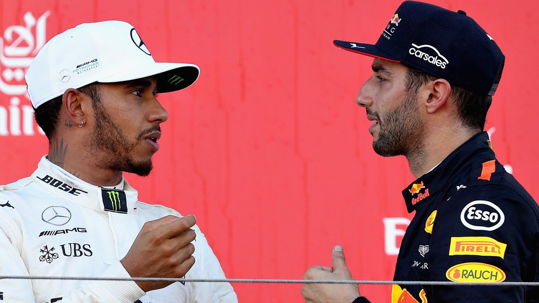 Lewis Hamilton and Daniel Ricciardo