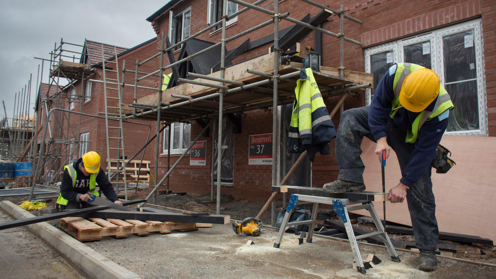 Houses being built