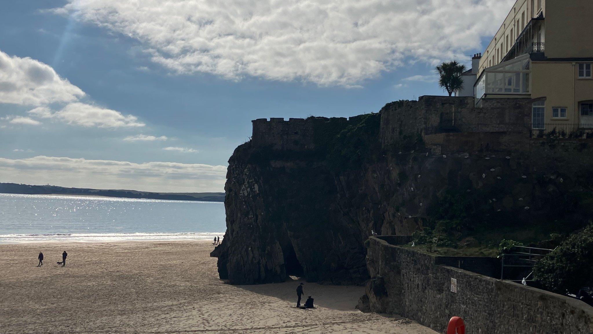 Castle beach Tenby