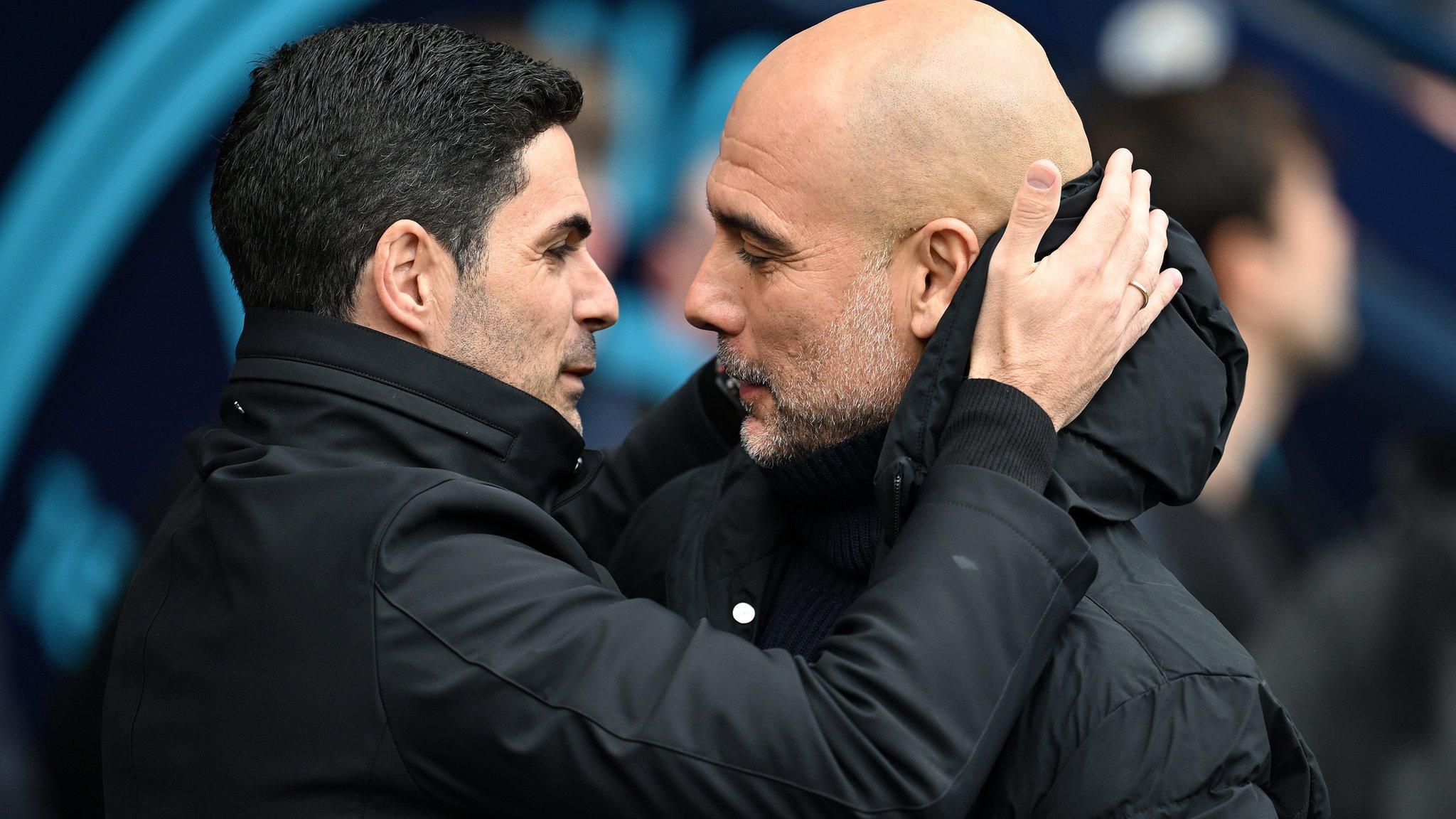 Mikel Arteta and Pep Guardiola