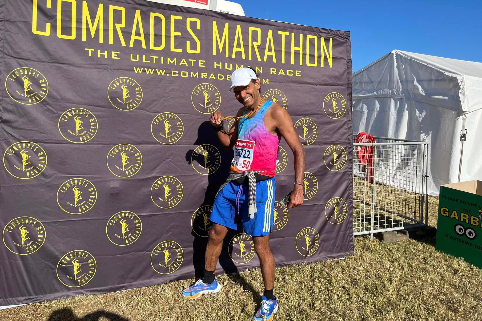 Subodh Dave after completing the Comrades Marathon