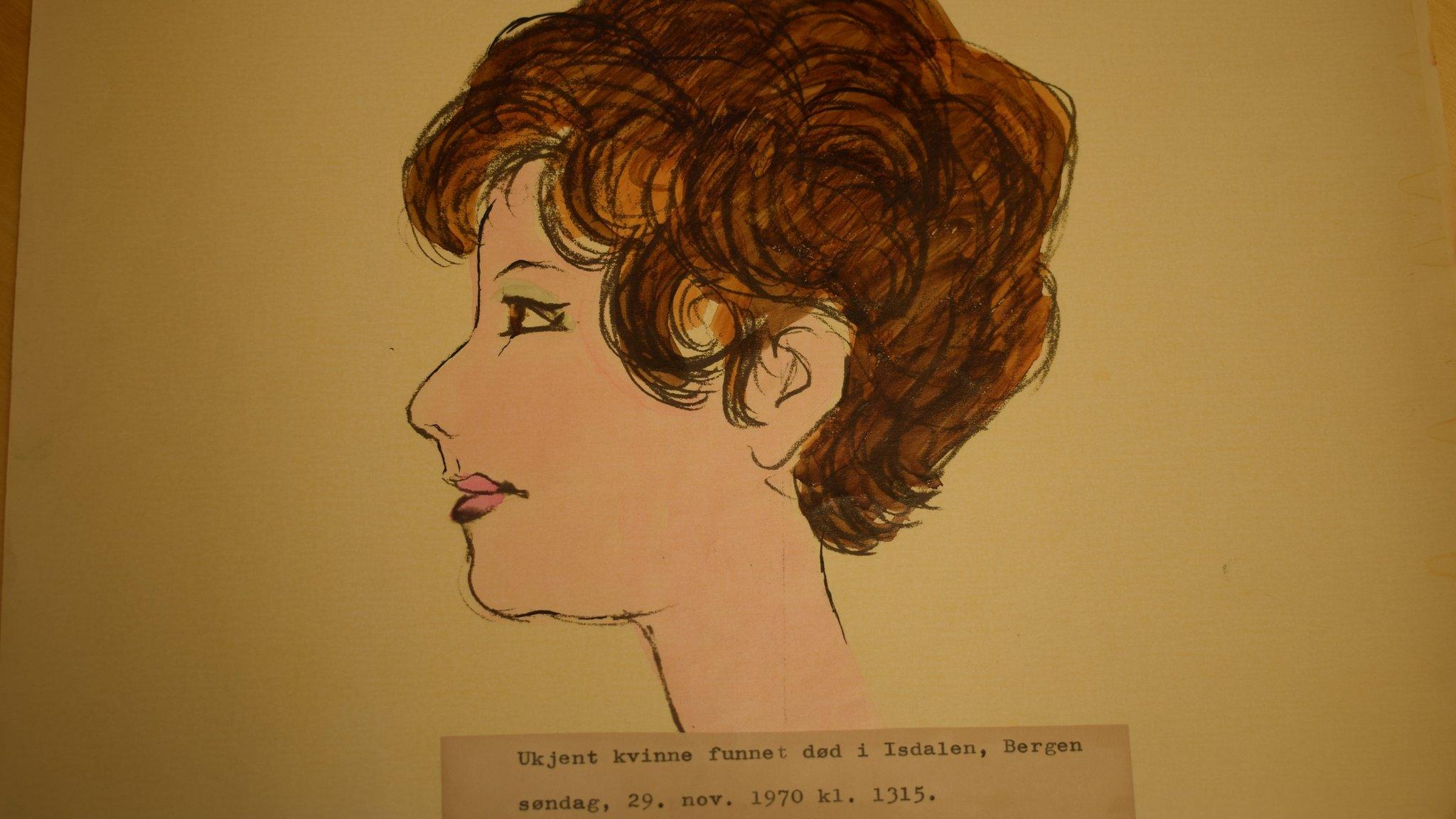 An artist's impression of the Isdal Woman, distributed by police