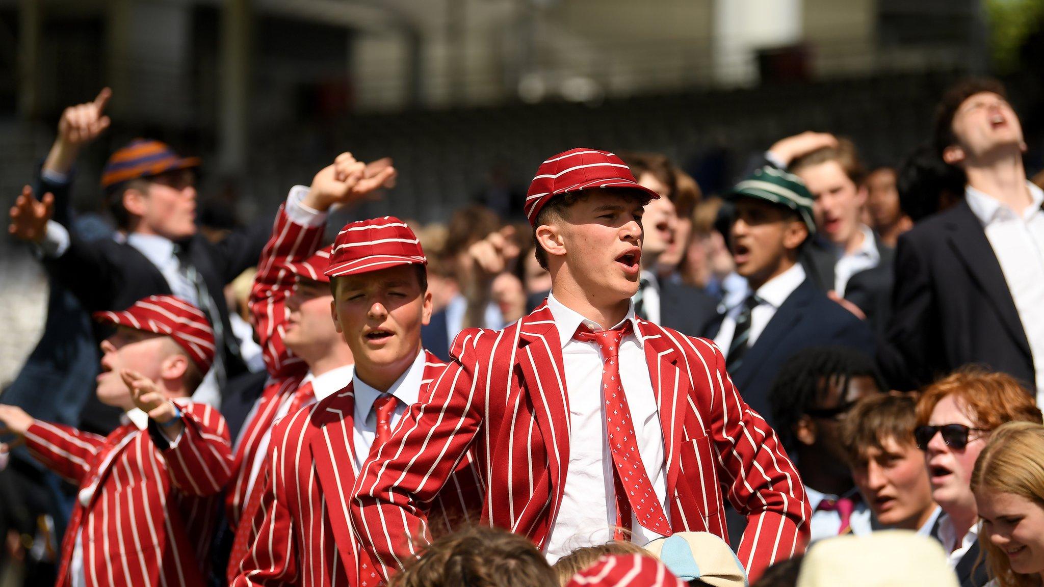Supporters at the Eton v Harrow fixture