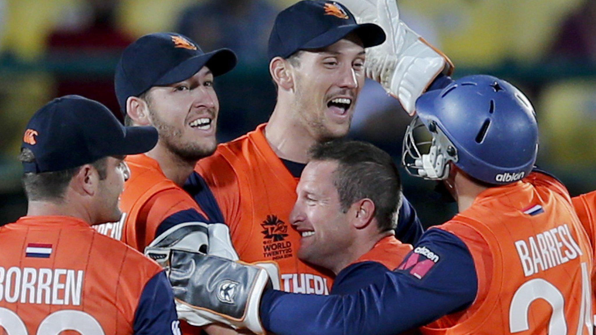 Netherlands players celebrate