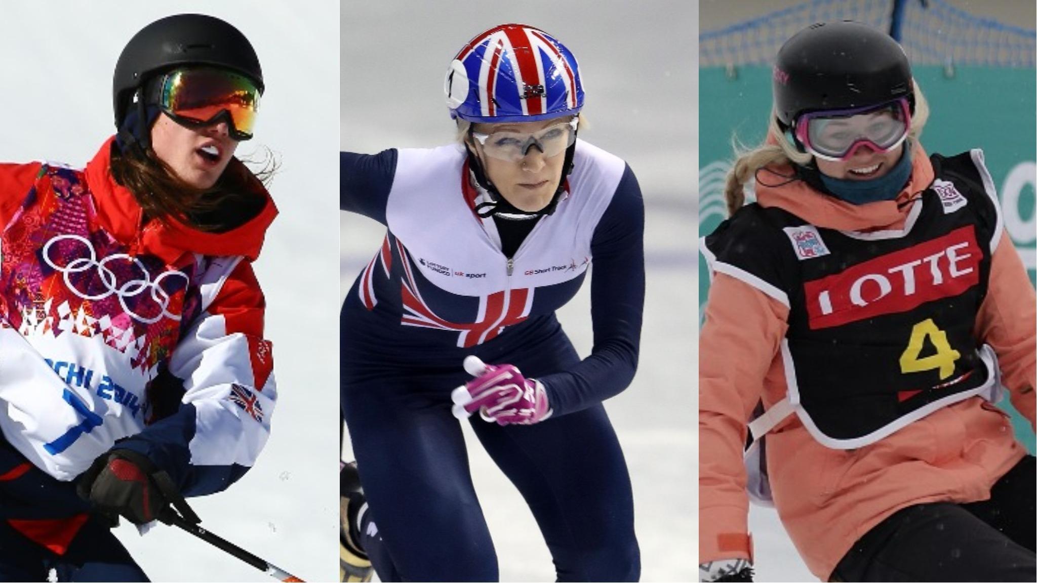 James Woods, Elise Christie and Katie Ormerod