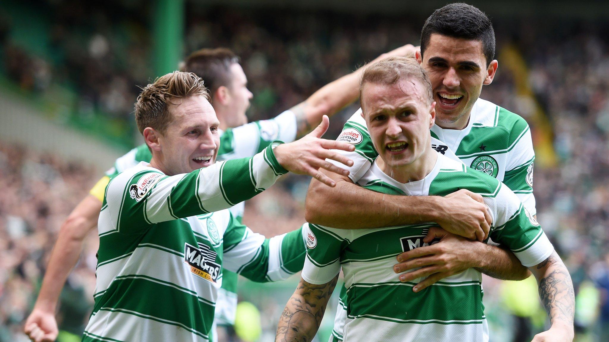 Celtic celebrate Leigh Griffiths's first-half header