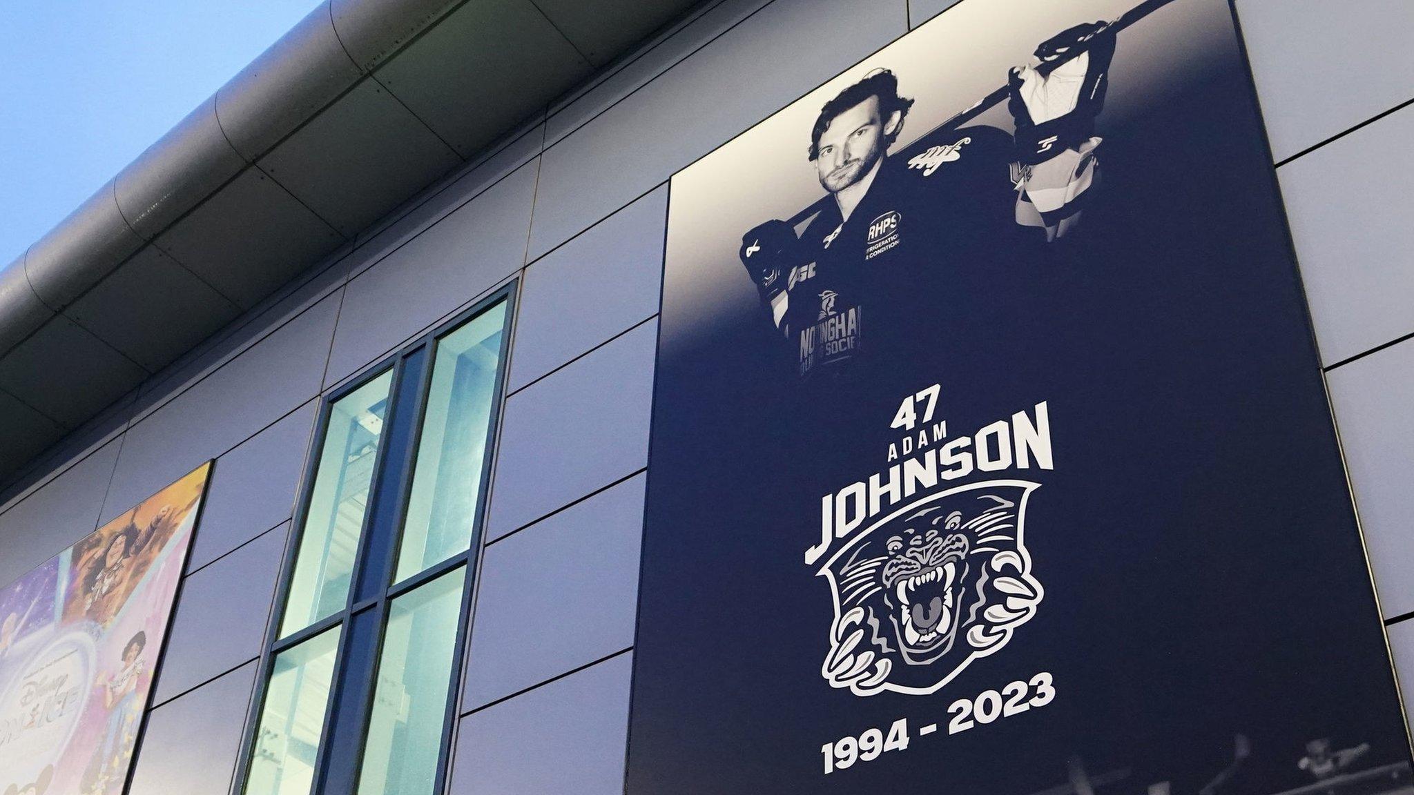 A memorial post has been put up outside Nottingham Panthers' Motorpoint Arena home