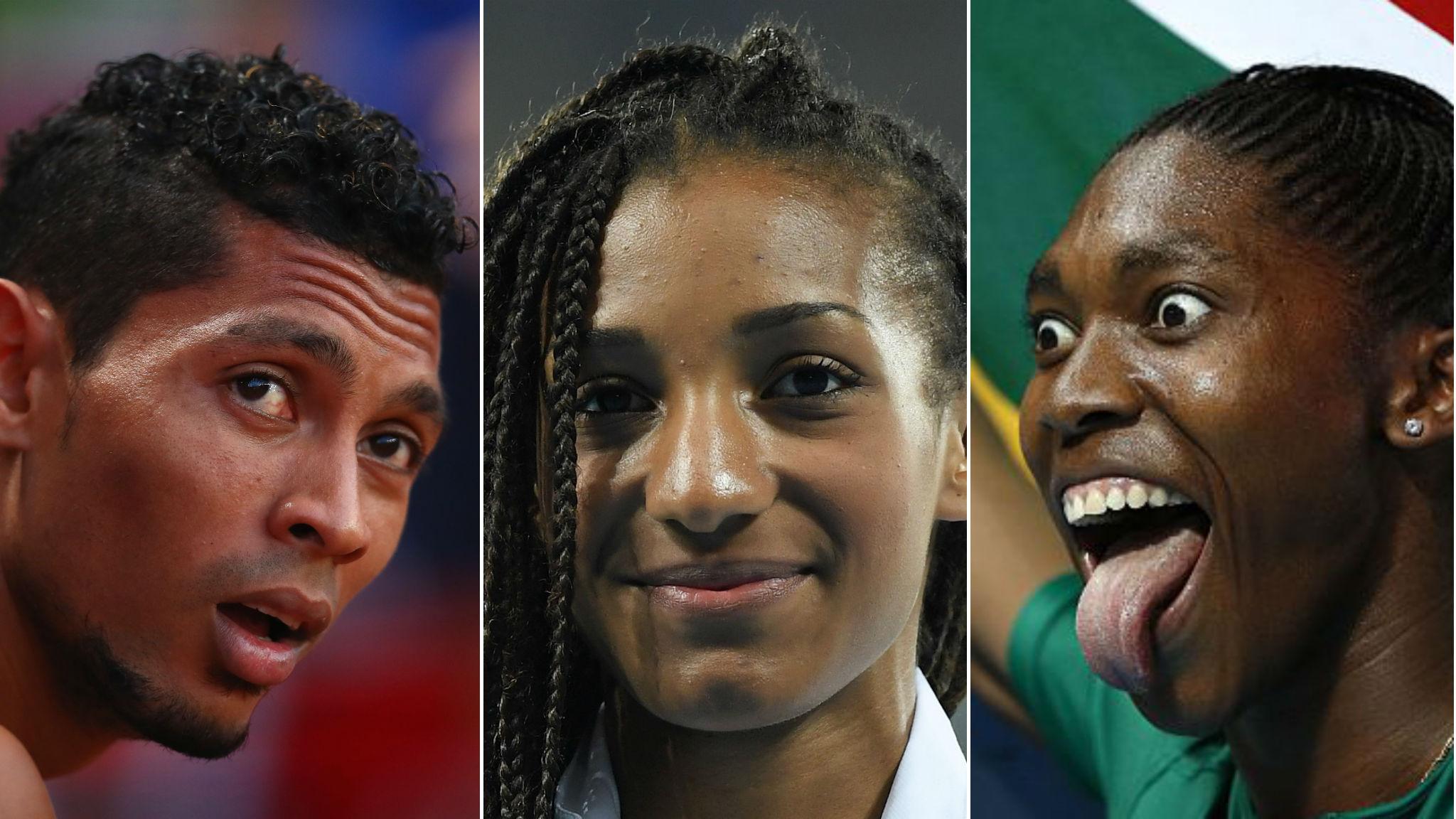 Wayde van Niekerk, Nafi Thiem and Caster Semenya