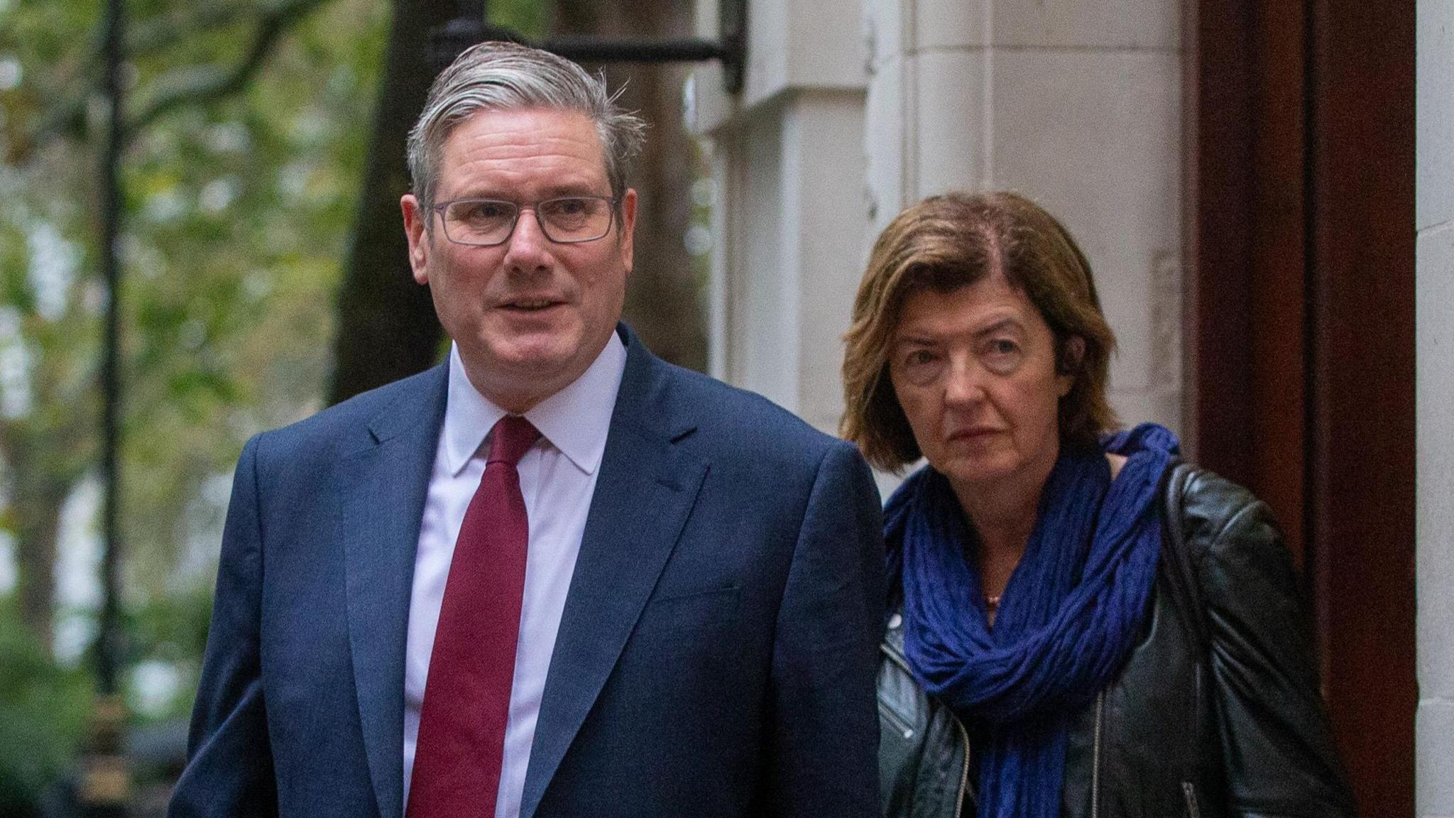 Prime Minsiter Sir Keir Starmer and Sue Gray in Westminster in October