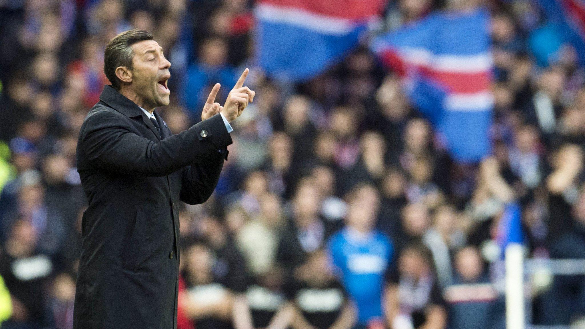 Rangers manager Pedro Caixinha at Ibrox