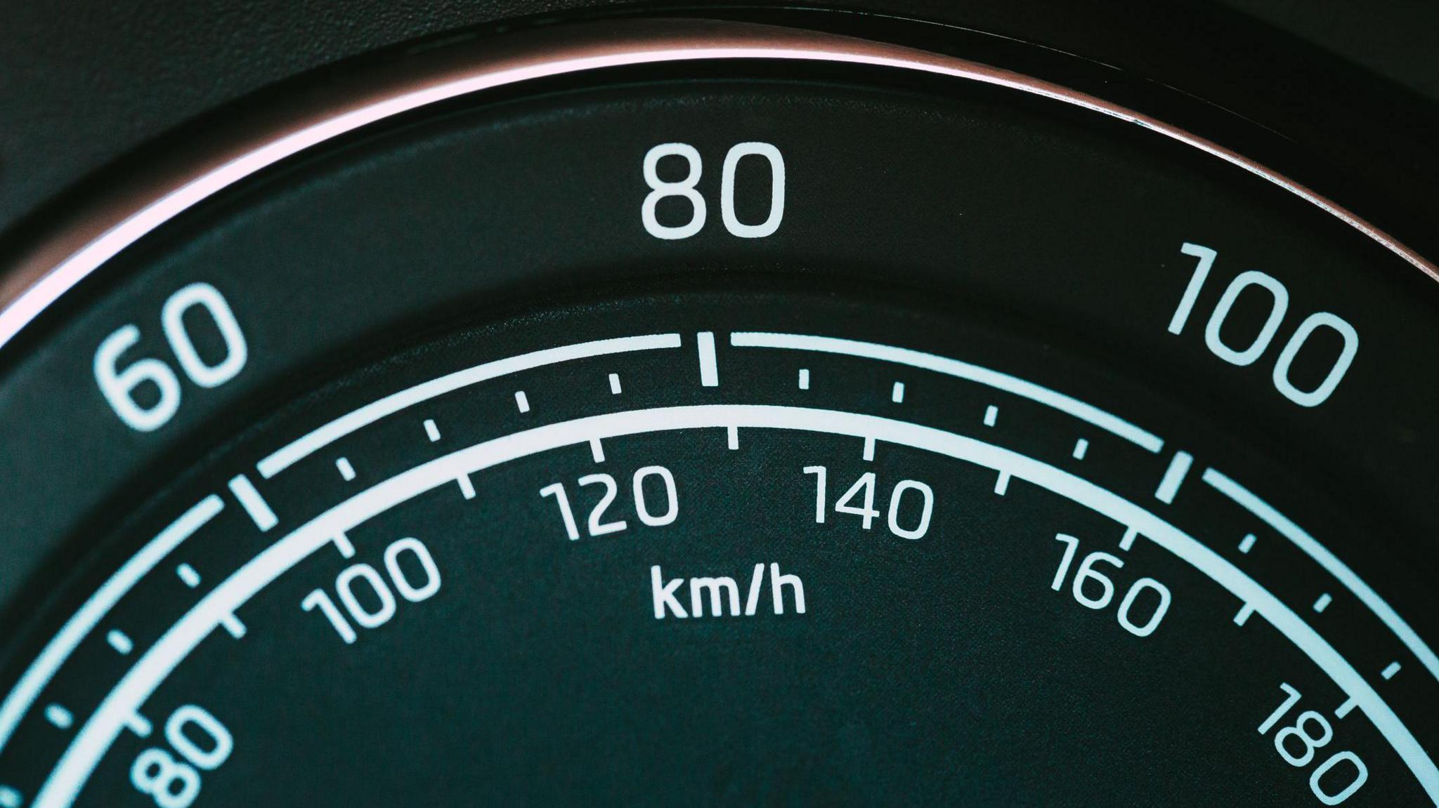Speedometer showing 60 to 100 miles per hour range