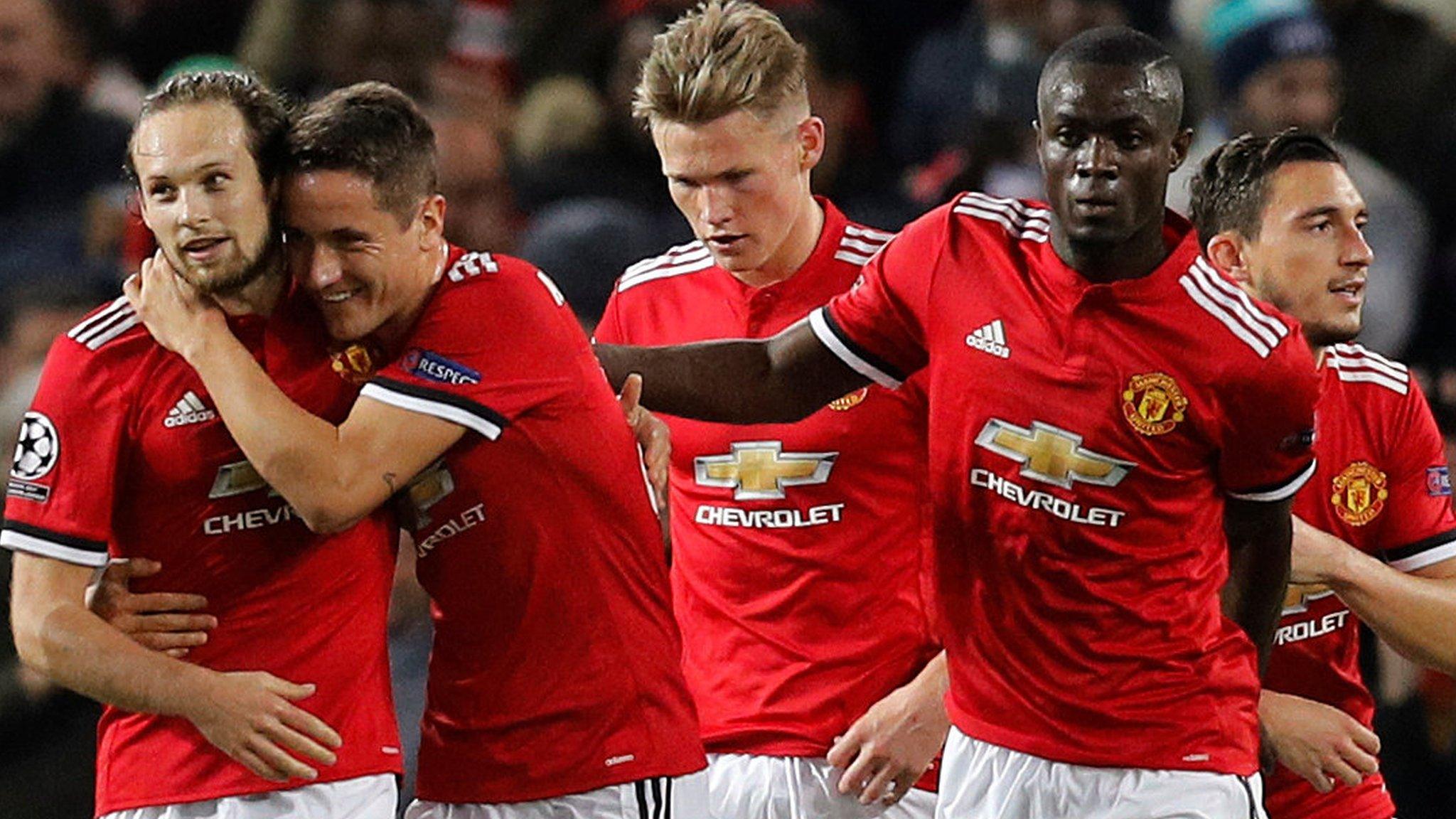 Manchester United celebrate