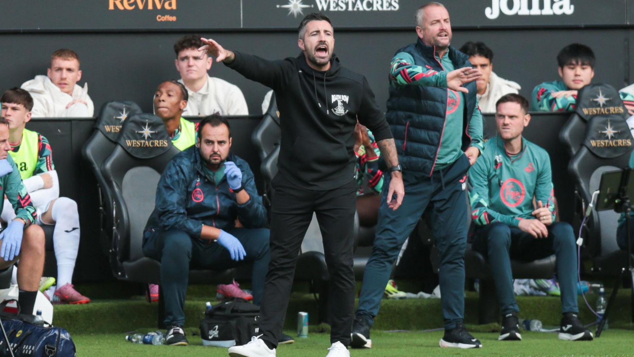 Alan Sheehan on the touchline 