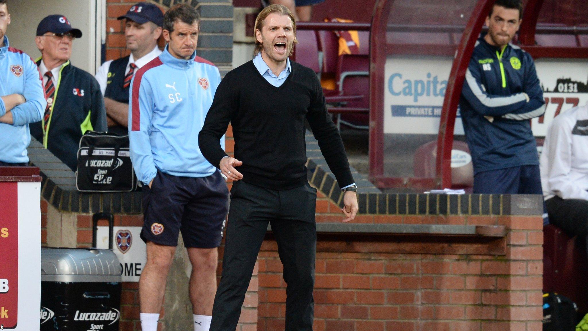 Robbie Neilson takes control in the Hearts dugout