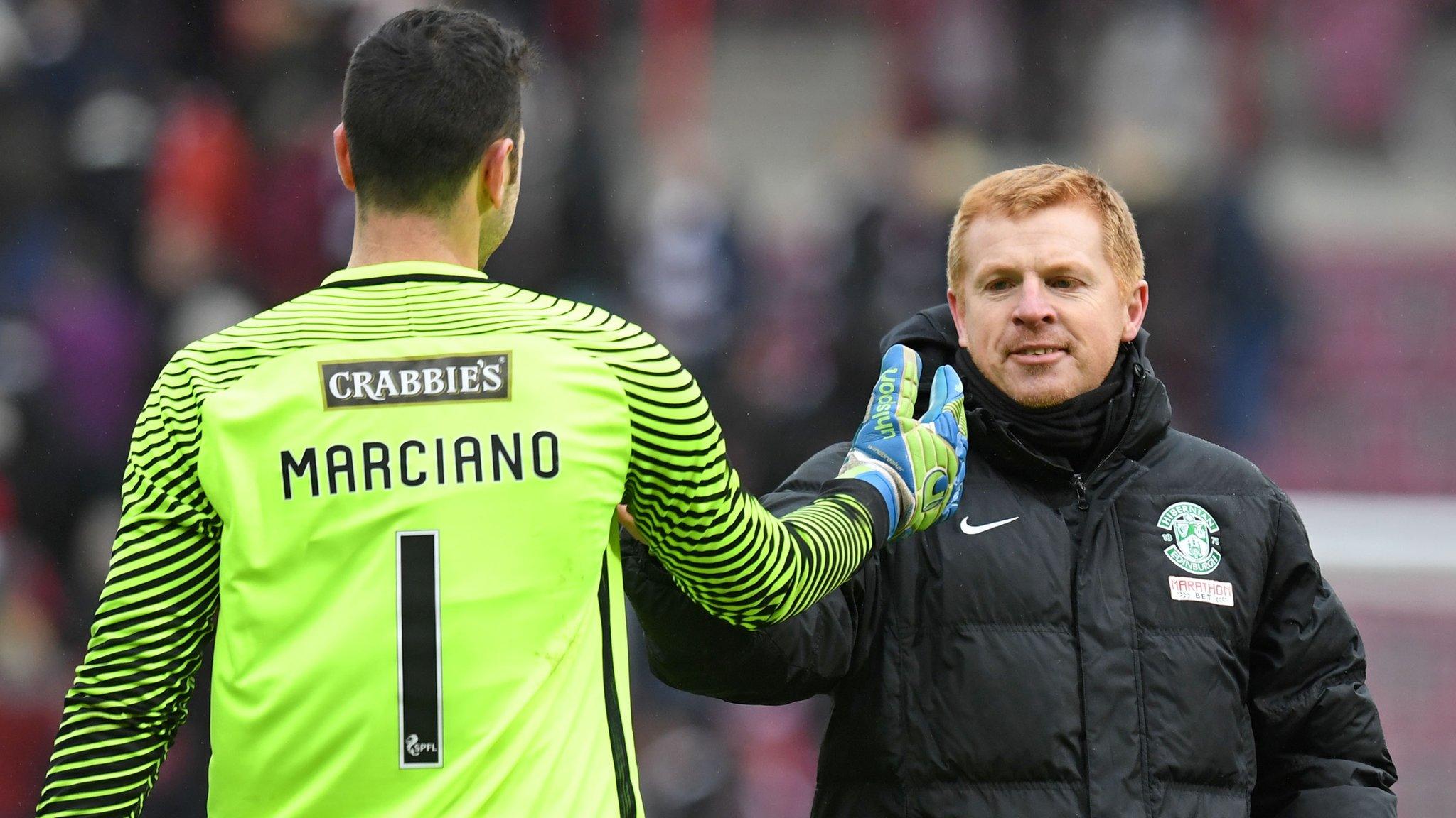 Hibernian goalkeeper Ofir Marciano